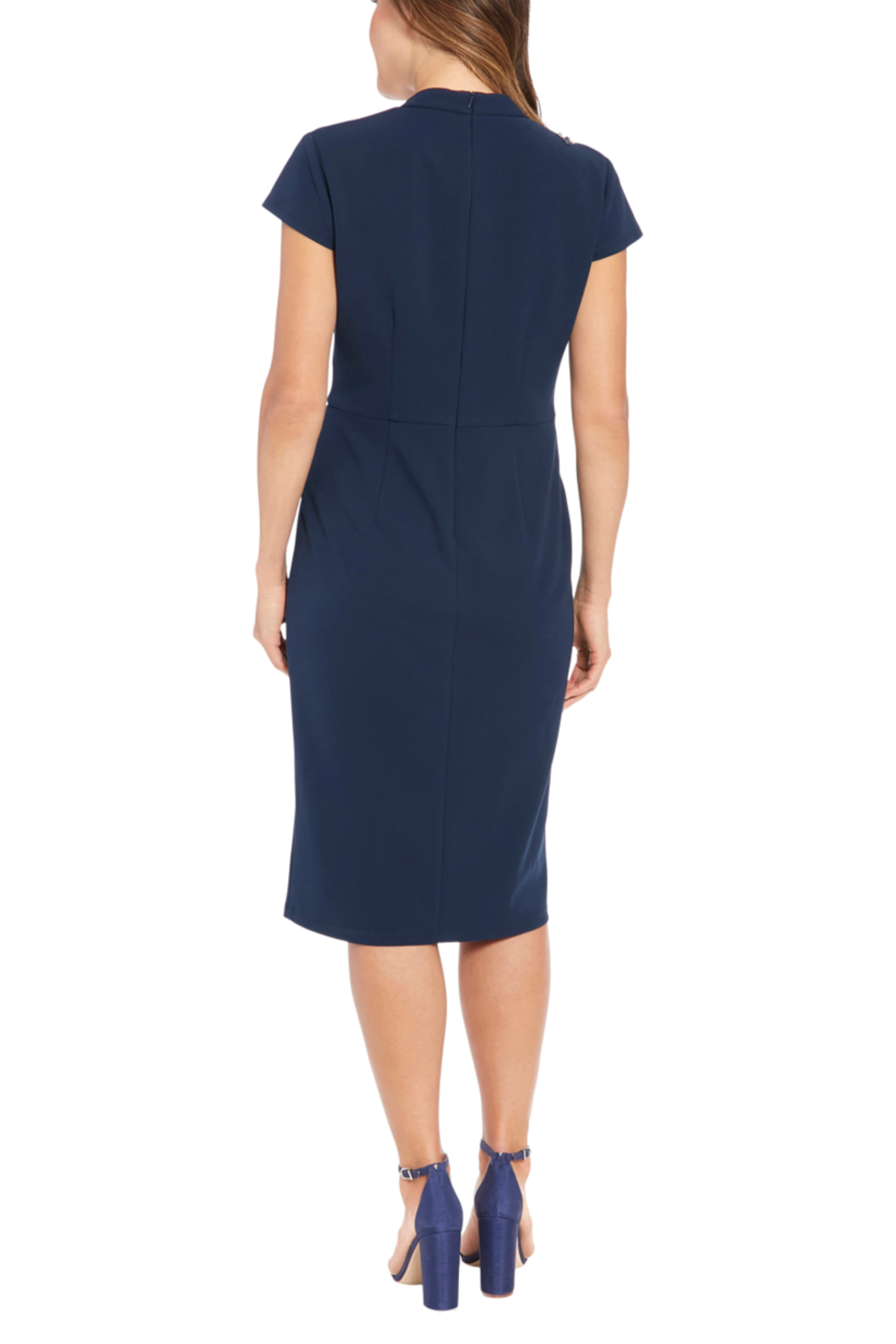 Navy Blue  Straight Dress