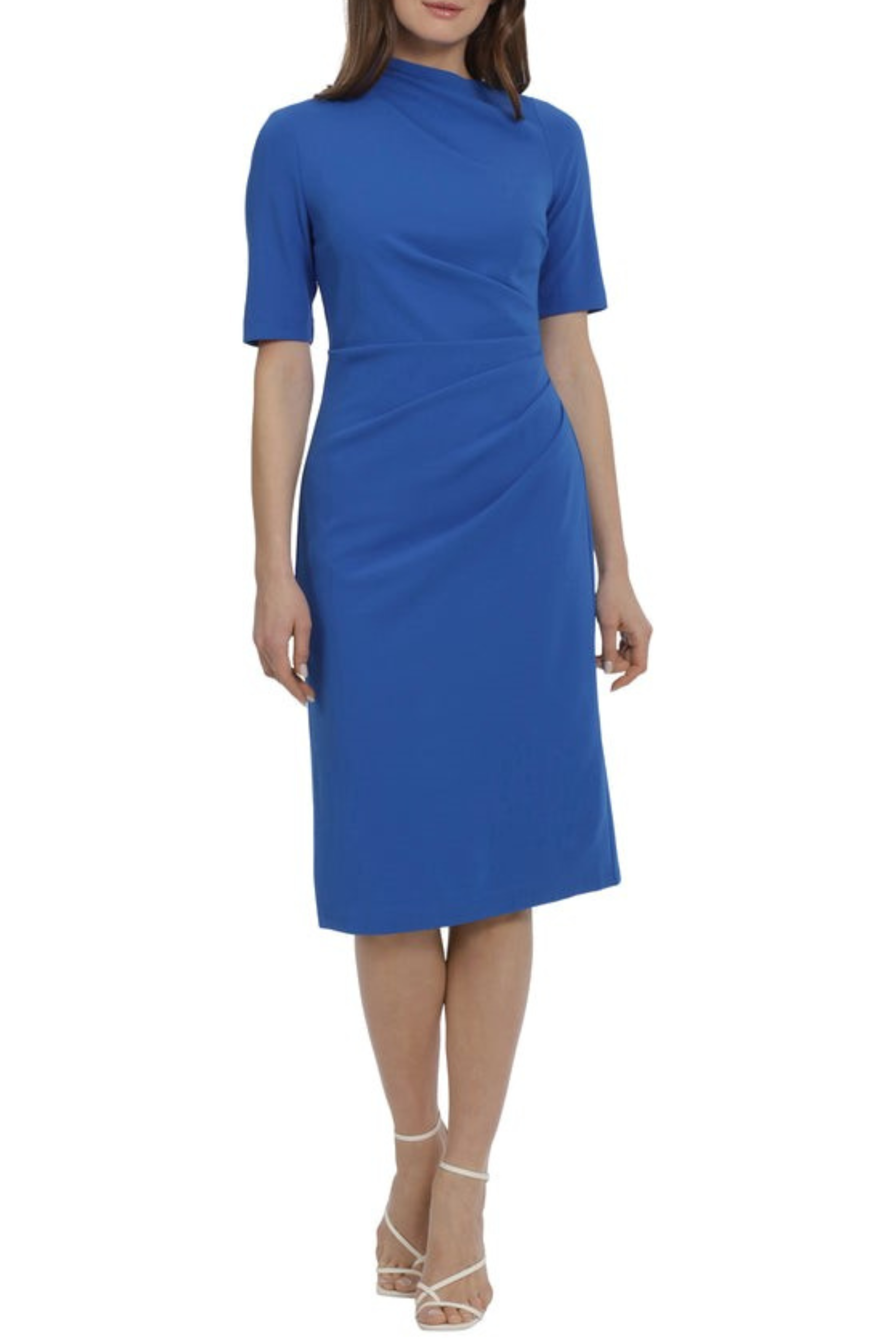 Jillian Blue Cinched Side Waist Dress