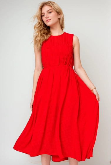 Rouge Radiance Maxi Dress