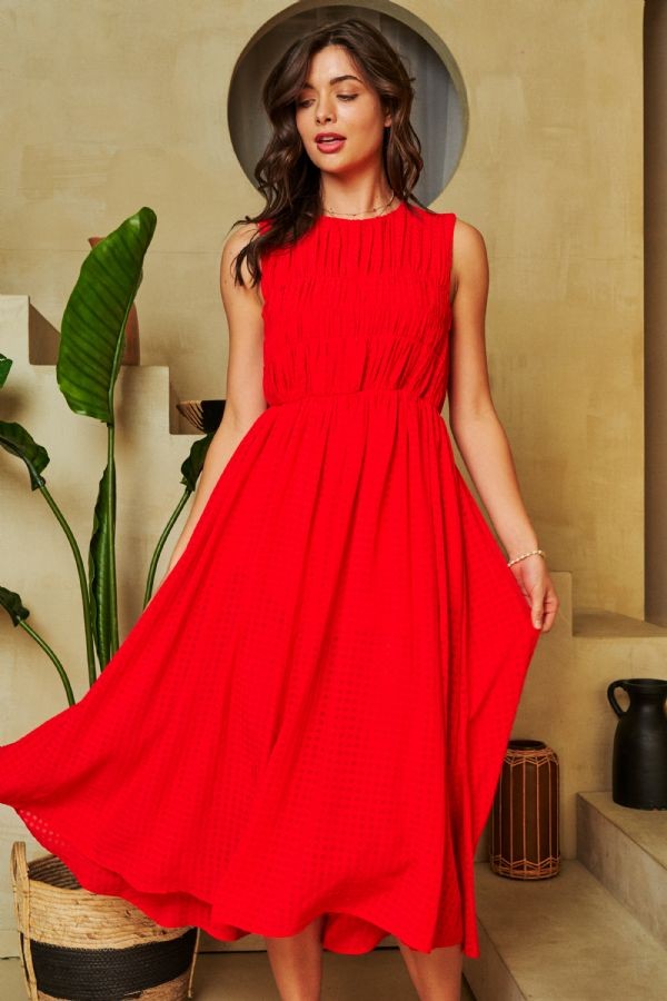 Rouge Radiance Maxi Dress