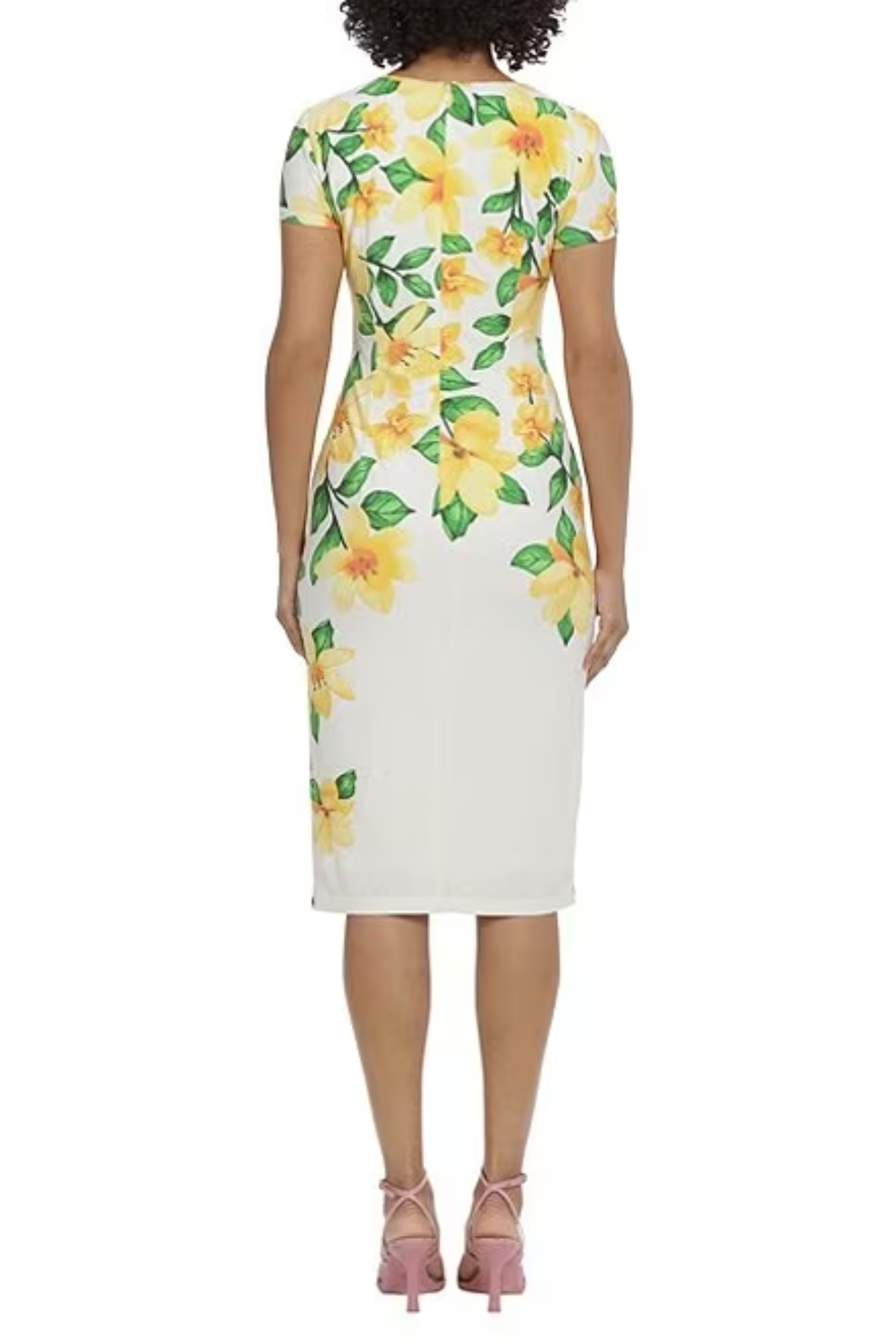 JILLI- Ivory Aqua Spring Dress