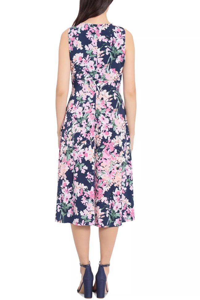 Floral A Line Midi Dress