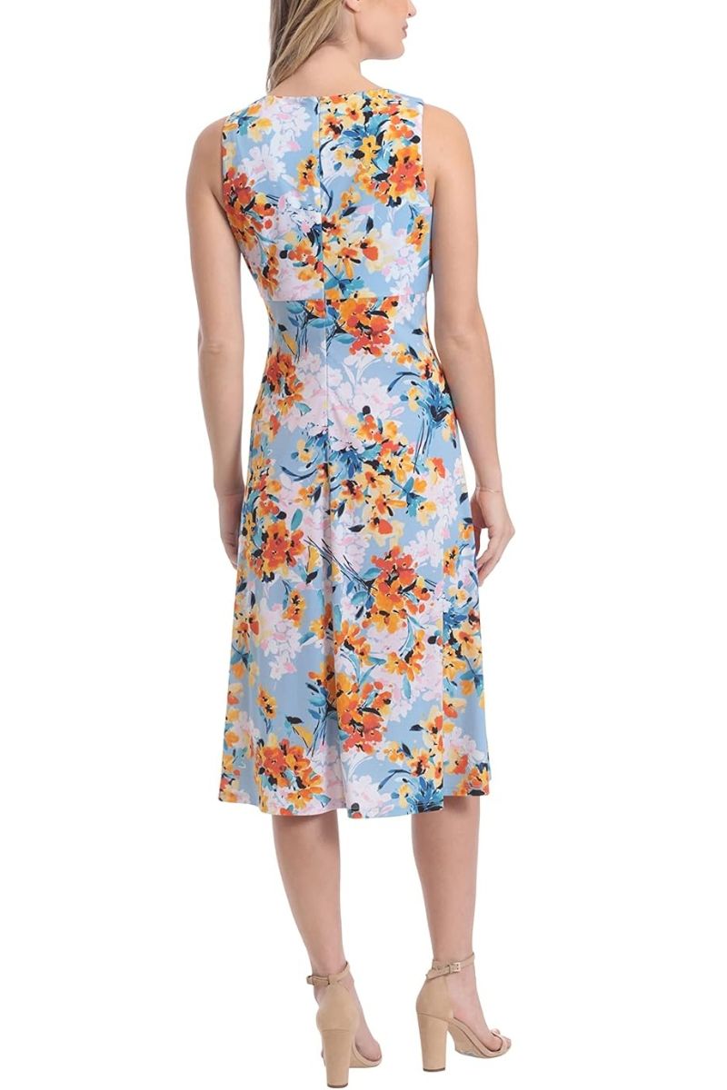 Floral A Line Midi Dress