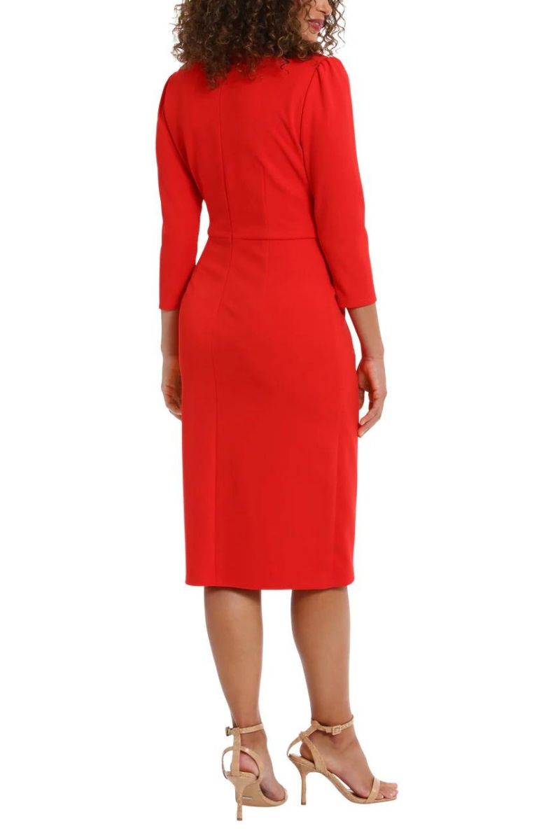 Ruby Elegance Midi Dress